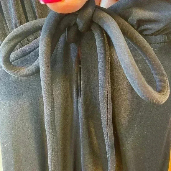 NEW Harbison Moonbeam Cutout Black Jersey Maxi Dress XL. - Picture 10 of 14